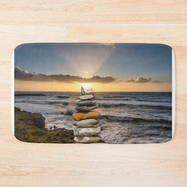 Item preview, Stone Stack At Sunset on a Cliff on the Southern Mediterranean Coast of Italy designed and sold by Jon Shore.