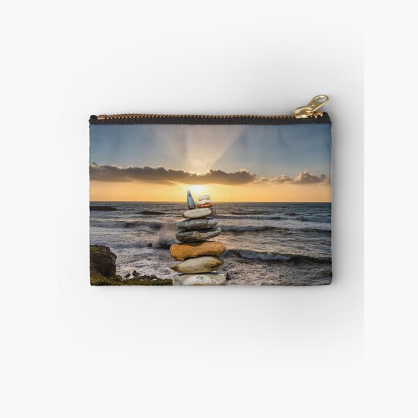 Item preview, Stone Stack At Sunset on a Cliff on the Southern Mediterranean Coast of Italy designed and sold by Jon Shore.