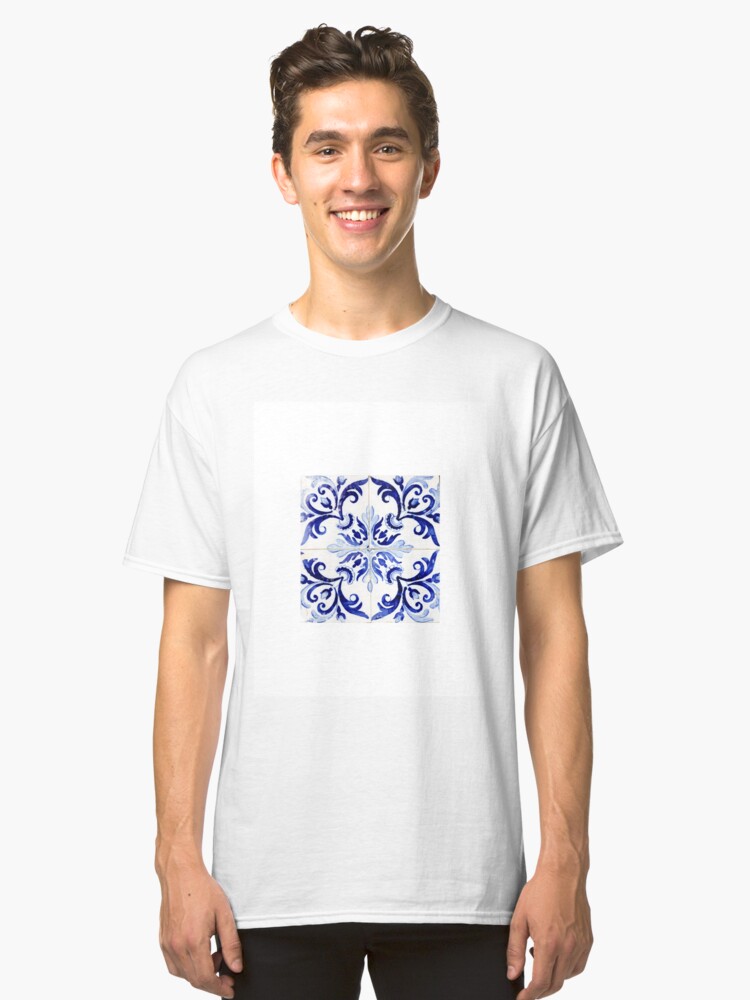 Alternate view of tiles pattern VI - Azulejos, Portuguese tiles Classic T-Shirt