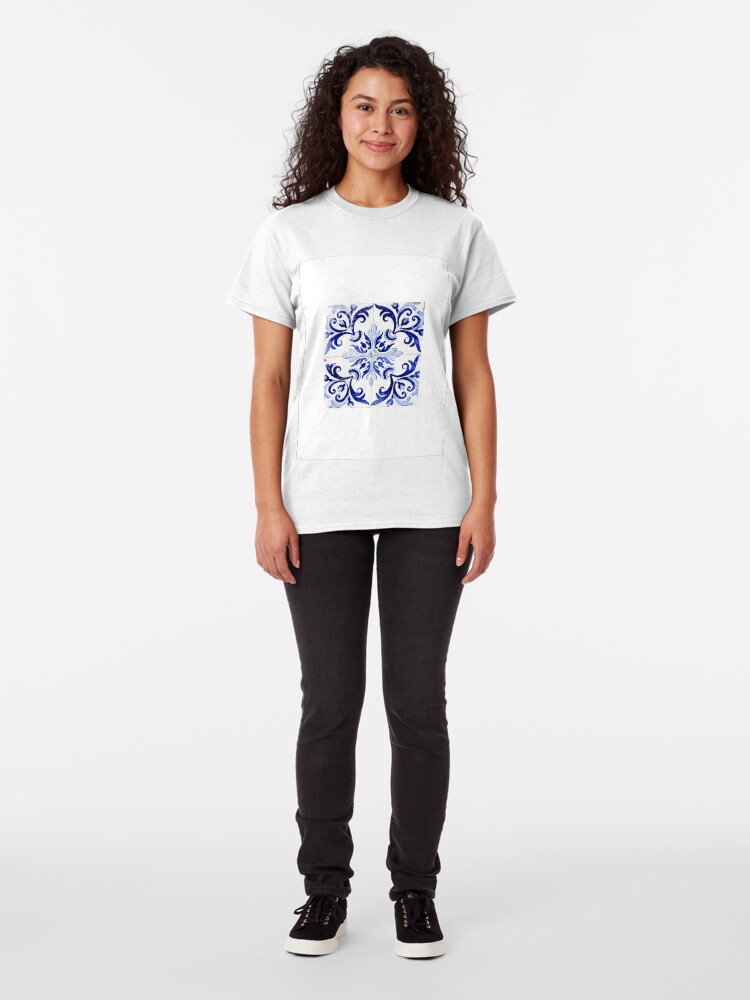 Alternate view of tiles pattern VI - Azulejos, Portuguese tiles Classic T-Shirt