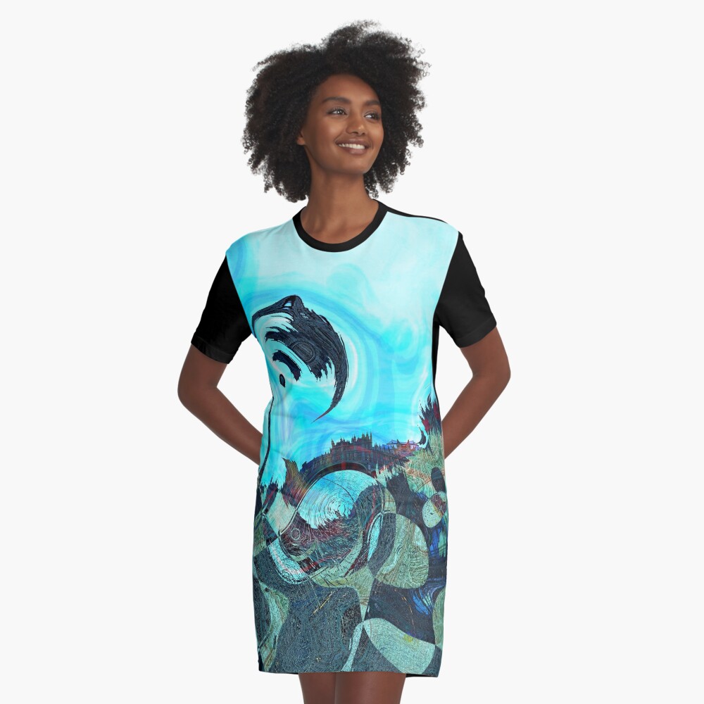 Item preview, Graphic T-Shirt Dress designed and sold by bywhacky.
