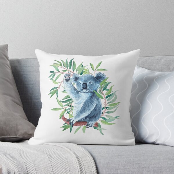 Item preview, Cute koala and eucalyptus leaves watercolor. designed and sold by LiliyaSavelieva.