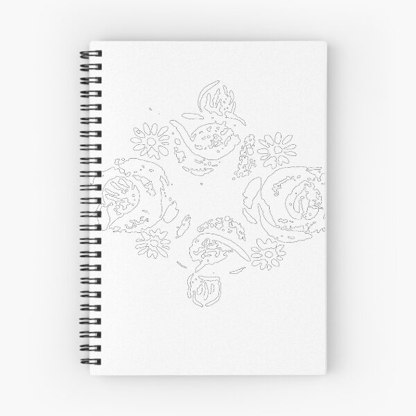 Item preview, Canal flowers black & white sketch designed and sold by designbywhacky.