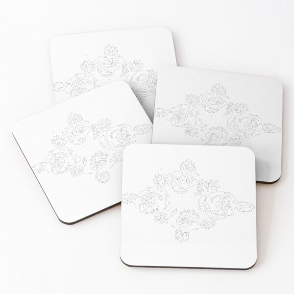 Item preview, Canal flowers black & white sketch designed and sold by designbywhacky.