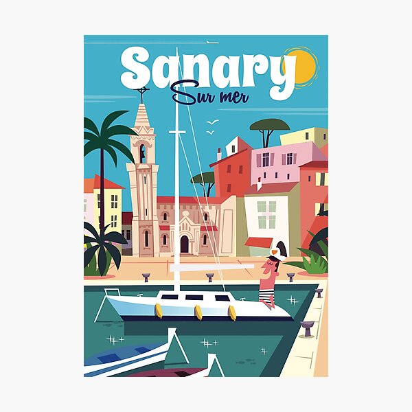 Item preview, Sanary sur mer poster designed and sold by Gary Godel.