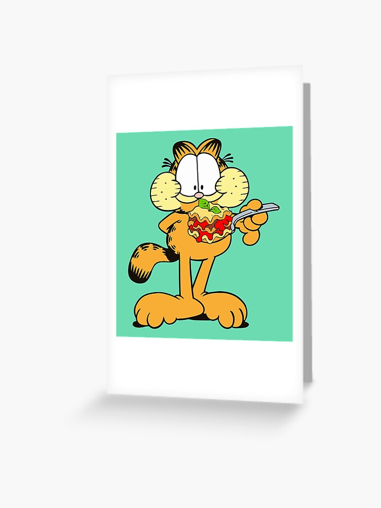 Transparent Garfield Eating Lasagna