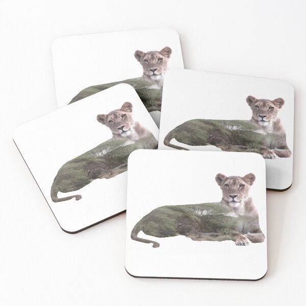 Item preview, Lion - trees - double exposure designed and sold by TShirtsundMehr.