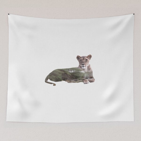 Item preview, Lion - trees - double exposure designed and sold by TShirtsundMehr.