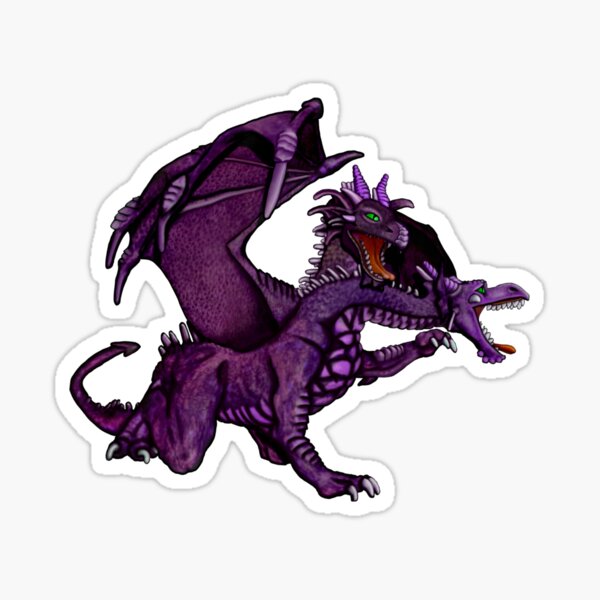 Dragon Heads Stickers Redbubble - dragon decal roblox