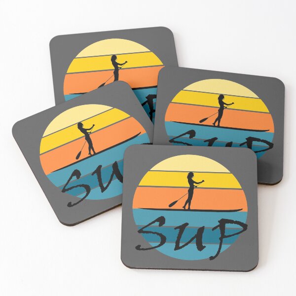 Item preview, SUP Stand up paddle board summer sunset  designed and sold by wollop-tee.