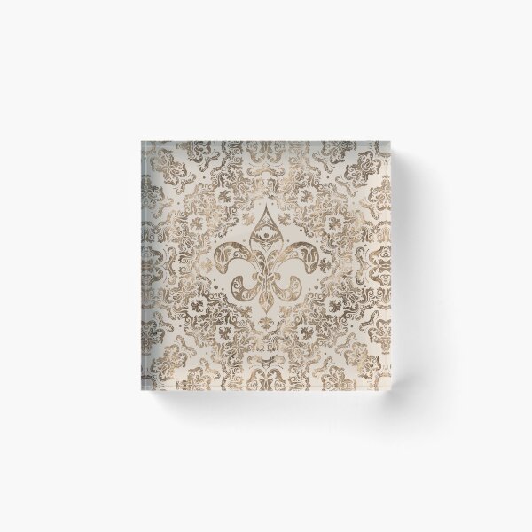 Item preview, Fleur-de-lis Ornament - pastel gold designed and sold by k9printart.