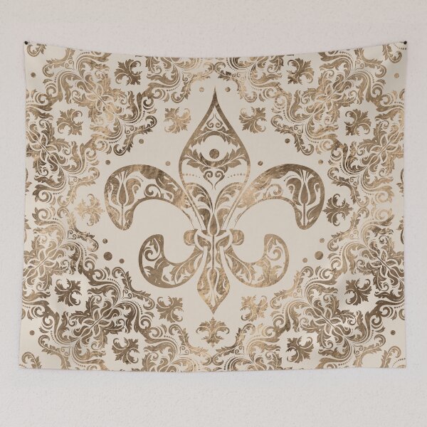 Item preview, Fleur-de-lis Ornament - pastel gold designed and sold by k9printart.
