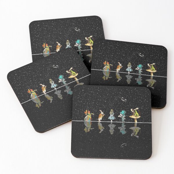 Wonderland Starry Night - Alice In Wonderland Coasters (Set of 4)