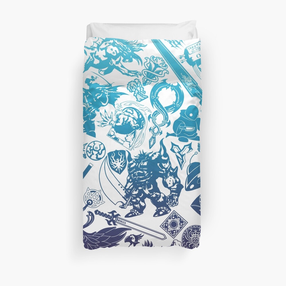 Moogle-verse (blue) Duvet Cover