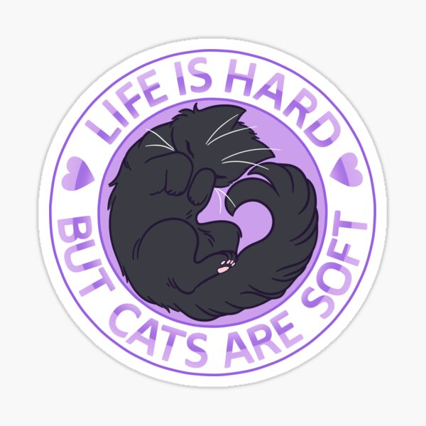 Item preview, Cats are Soft - Purple designed and sold by Kaninchenbau.