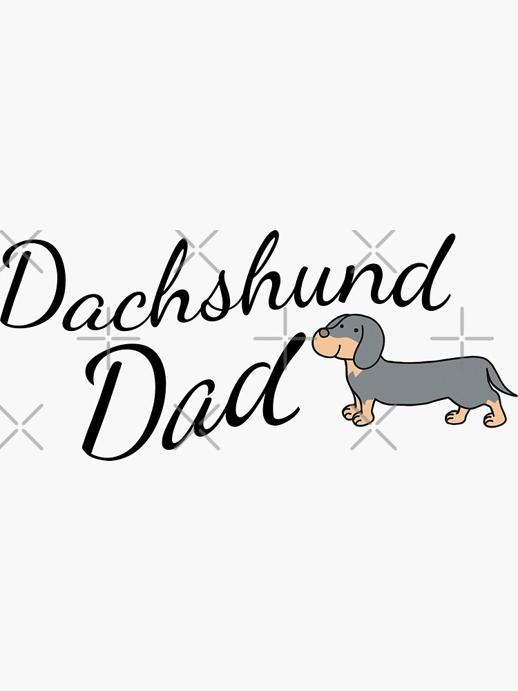 Thumbnail 3 of 3, Sticker, Dachshund Dad designed and sold by tribbledesign.