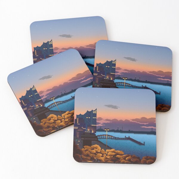Item preview, Pixel Art: Hamburg Harbour designed and sold by Moertel Pixel Art.