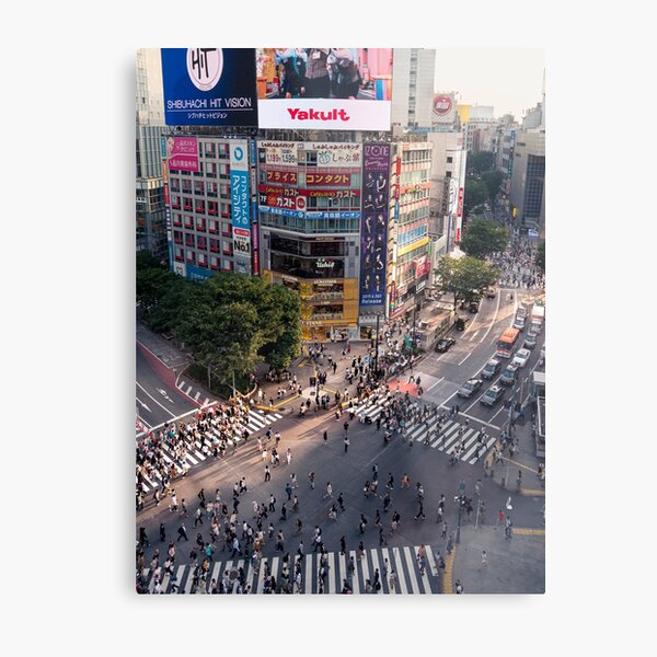 Shibuya Crossing at Dusk Metal Print