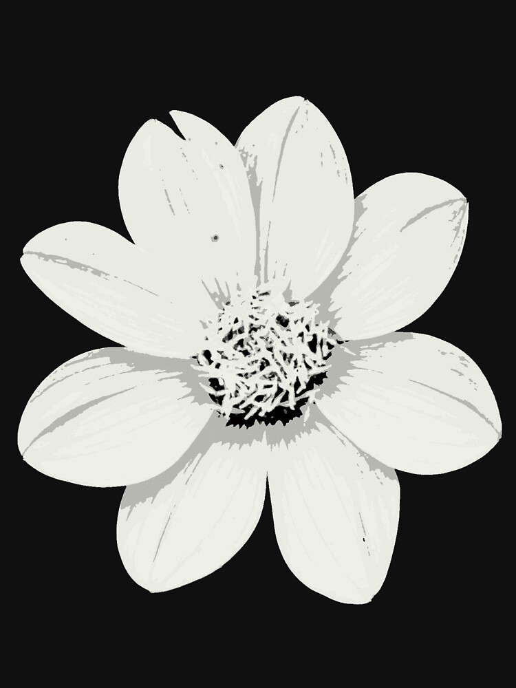 Weiß und Schwarz Blumen von RanitasArt