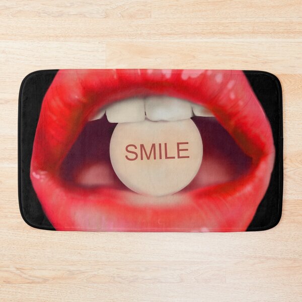 Item preview, Take a pill "Smile" Cherry lips Black background designed and sold by ArtInPi.