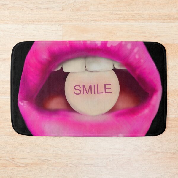 Item preview, Take a pill "Smile" Purple lips Black background designed and sold by ArtInPi.
