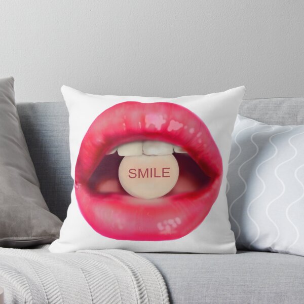 Artikelvorschau, Nehmen Sie eine Pille "Smile" Pink Lips Weißer Hintergrund entworfen und verkauft von ArtInPi.