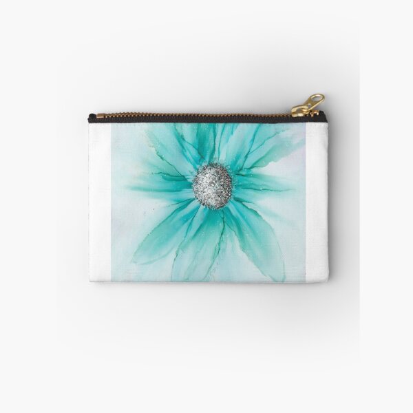 Item preview, Aqua Flower,alcohol ink on Yupo designed and sold by Maureen Zmak.