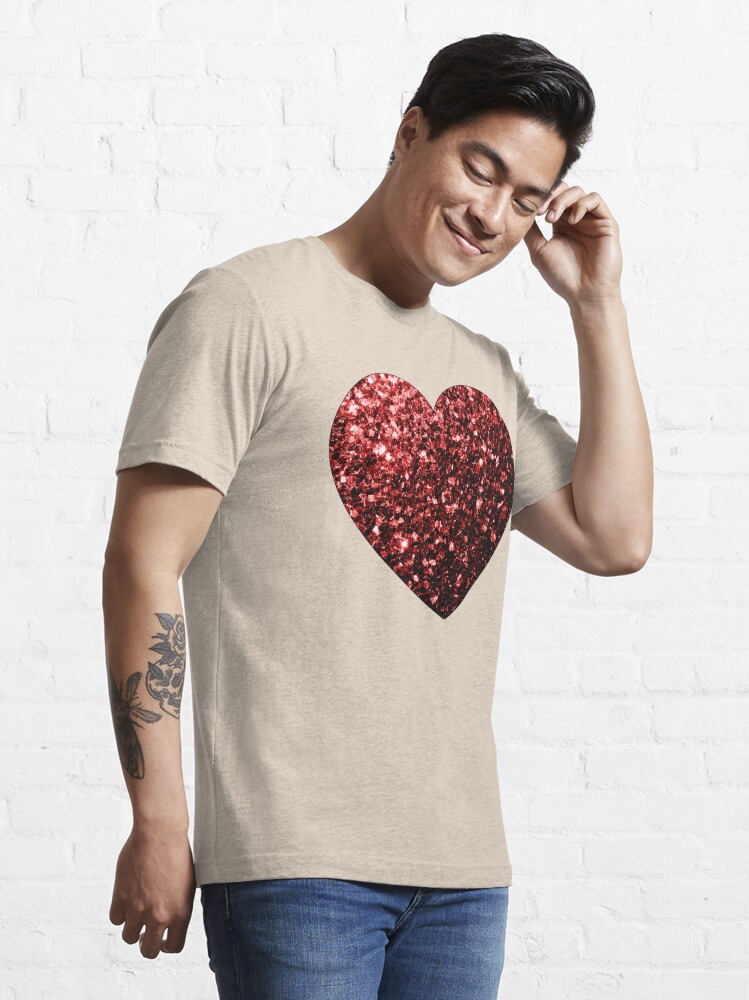 Baseball Heart Glam tee, My heart is on that field glitter t-shirt