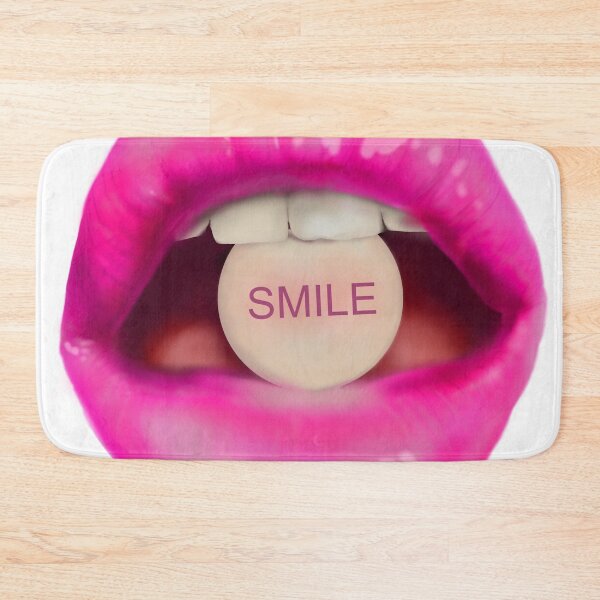 Item preview, Take a pill "Smile" Purple lips white background designed and sold by ArtInPi.