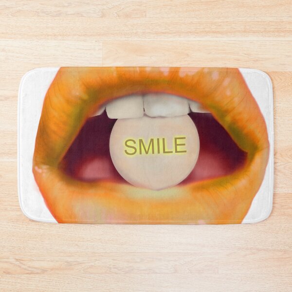 Item preview, Large Take a pill "Smile" Orange lips designed and sold by ArtInPi.