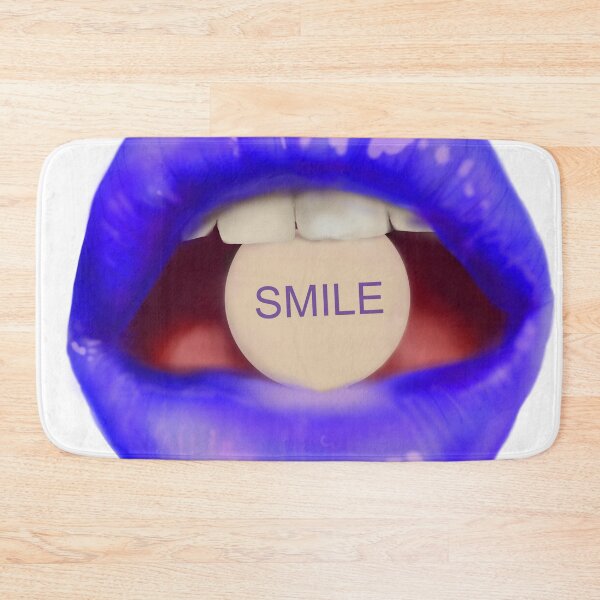 Item preview, Large Take a pill "Smile" Blue lips designed and sold by ArtInPi.