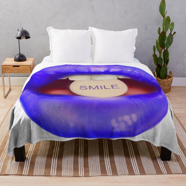 Item preview,  Take a pill "Smile" Blue Lips White background designed and sold by ArtInPi.
