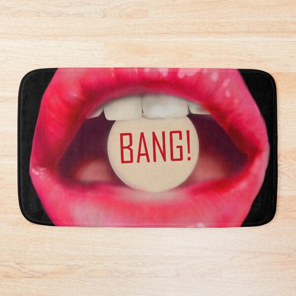 Item preview, Take a pill "BANG!" Red Lips Black background designed and sold by ArtInPi.