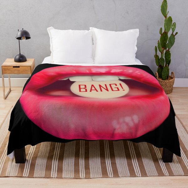 Item preview, Take a pill "BANG!" Red Lips Black background designed and sold by ArtInPi.
