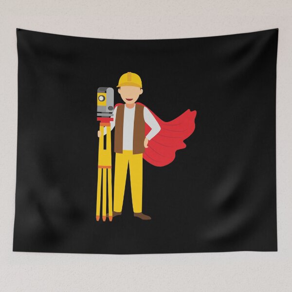 Item preview, Funny Super Hero Surveyor Engineers gift designed and sold by Flo991990.