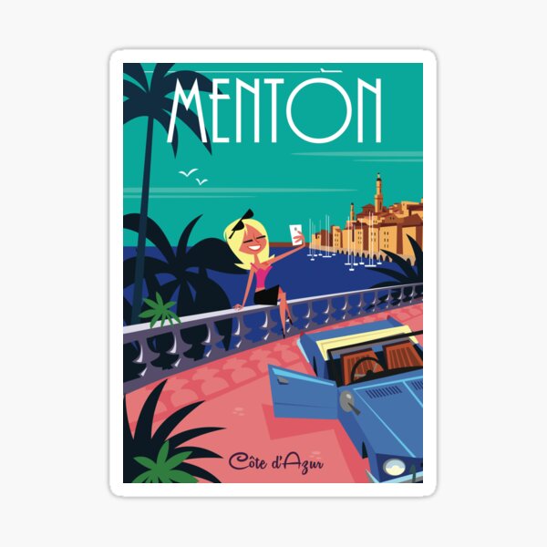 Vista previa del artículo con la obra «Cartel de Menton», diseñado y vendido por GAGodel.