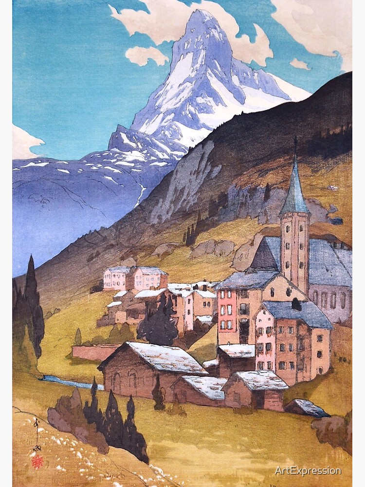 Yoshida Hiroshi (1876-1950) - the Matterhorn at Night Canvas
