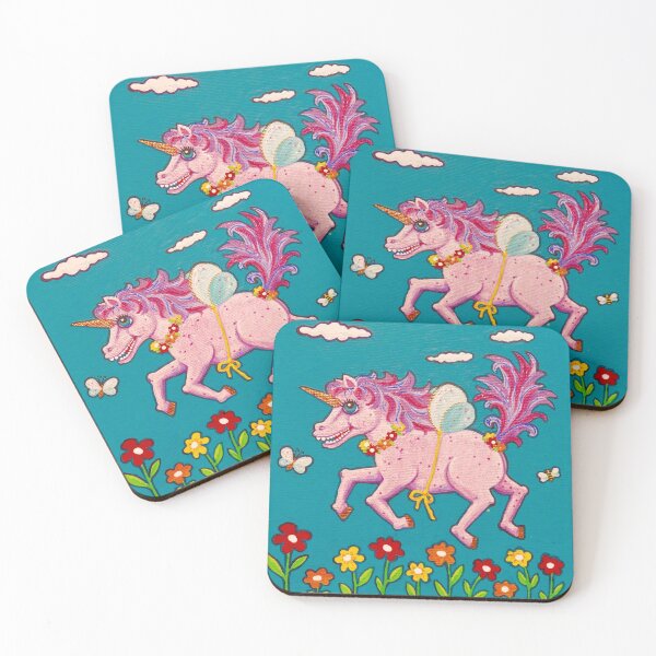 Item preview, Happy Flying Pink Unicorn designed and sold by Soozie Wray.