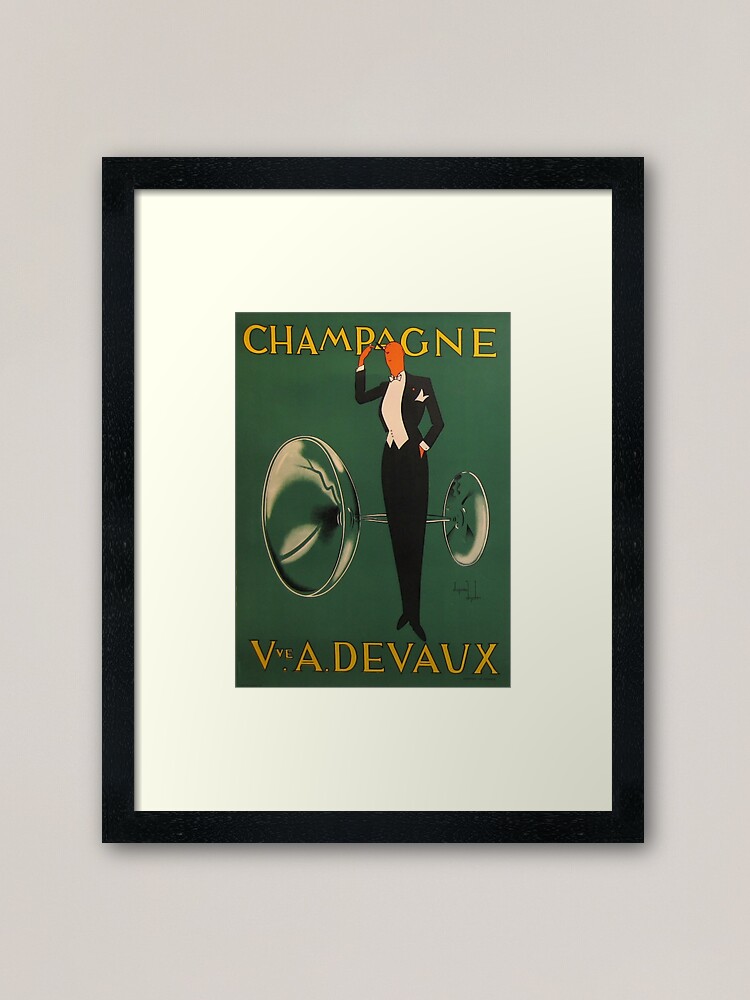 Alternate view of Vintage Champagne Poster Framed Art Print