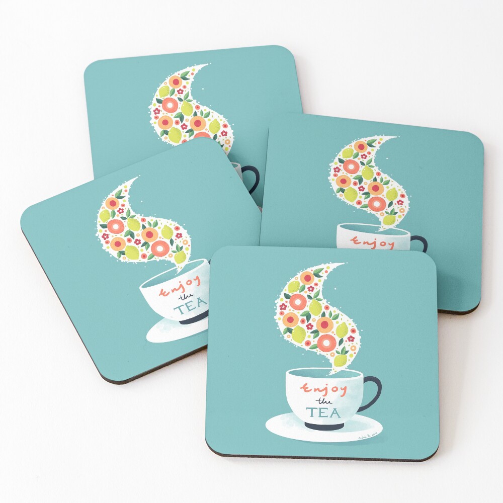 Enjoy the Tea Coasters (Set of 4)