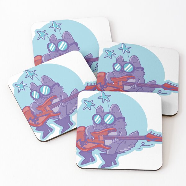 Item preview, cartoon cat playing guitar designed and sold by anticute.