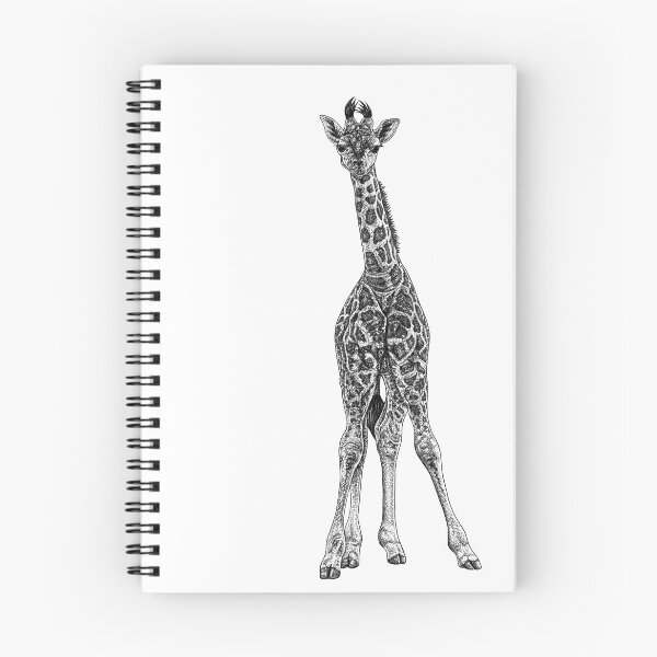 Item preview, Baby giraffe - ink illustration designed and sold by LorenDowding.