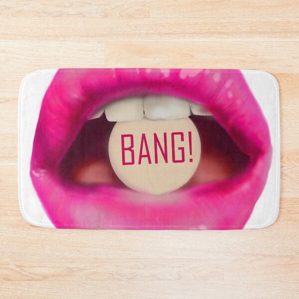 Item preview, Take a pill "BANG!" pink lips White background designed and sold by ArtInPi.