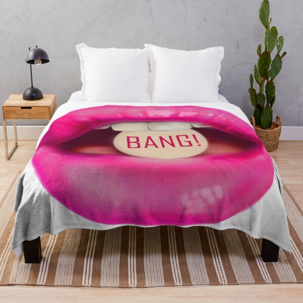 Item preview, Take a pill "BANG!" pink lips White background designed and sold by ArtInPi.
