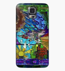 Beauty and the Beast-- stained glass castle (sideways) Case/Skin for Samsung Galaxy