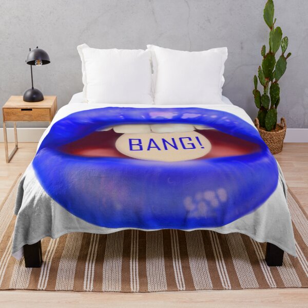 Item preview,  Take a pill "BANG!" blue lips White background designed and sold by ArtInPi.