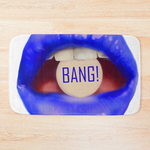 Item preview, Large Take a pill "BANG!" blue lips designed and sold by ArtInPi.