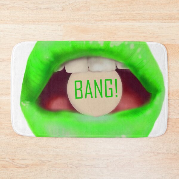 Item preview, Large Take a pill "BANG!" green lips designed and sold by ArtInPi.
