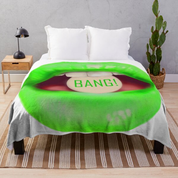 Item preview, Large Take a pill "BANG!" green lips designed and sold by ArtInPi.