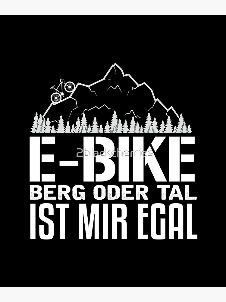 Kunstdruck mit "EBike lustig Fahrrad I Radfahrer Rentner Spruch" von
